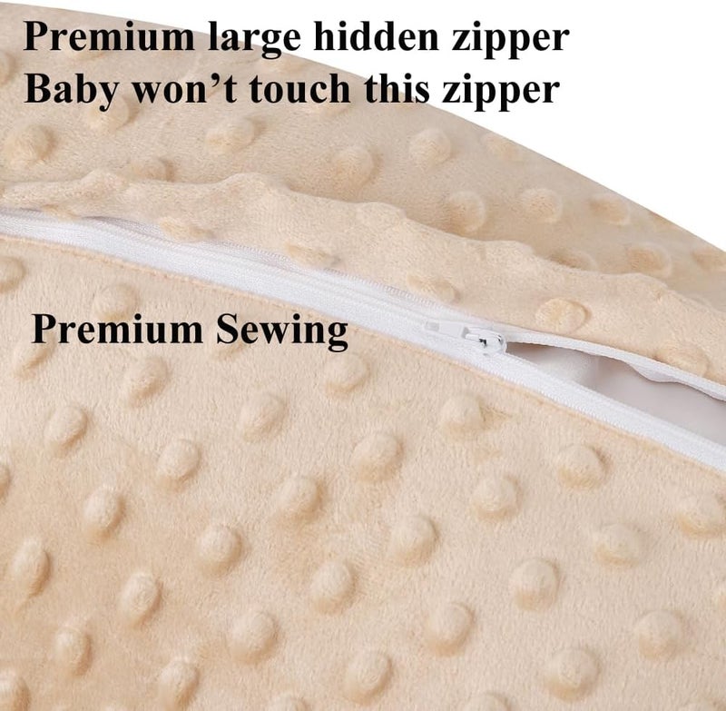 Bilokonda Dot Nursing Pillow Cover Set 2 Pack Nursing Pillow Slipcovers, Ultra Soft Compatible with Boppy Pillow,Standard Pillow for Baby Boy Girl Light Coffee, Bear - Image 5
